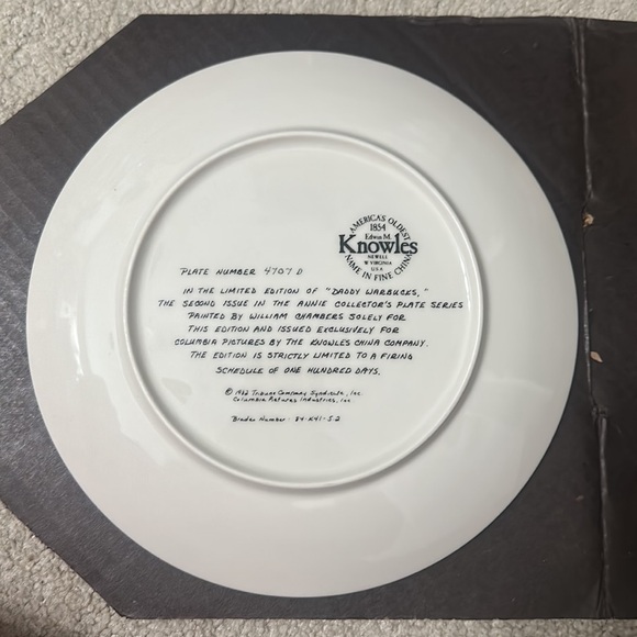 NIB 1982 Daddy Warbucks Collectors Plate by Steven Harvey 4 Edwin Knowles - Picture 5 of 9